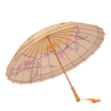 Full Bamboo Frame Manual Open OEM ODM Straight Umbrella